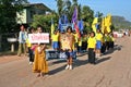 Parade in sport day of primary students.